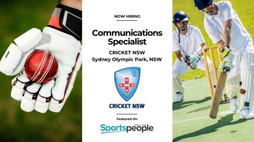Cricket NSW communications sports jobs